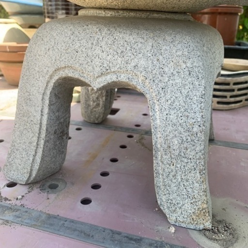 灯籠　石灯籠　日本庭園　和風　ガーデニング　オブジェ　インテリア　石材　中古