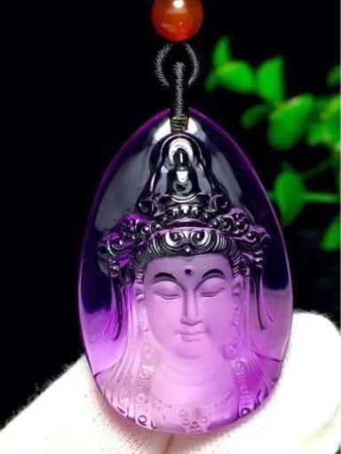 クリスタル観音ペンダント