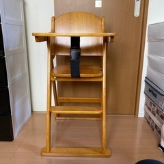 木製ハイチェアー（子供用テーブル付き）