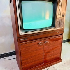 ★昭和アンティークレトロ ナショナル パナカラー 16型 ブラウン管 テレビ★の画像