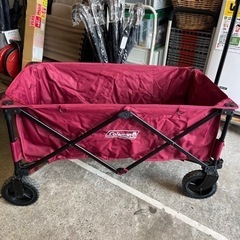 【売約済み】【実質表示価格より最大２０％お値引き！！】  COLEMAN コールマン アウトドア ワゴン アウトドアワゴン カート BBQ バーガンディ 限定色 レア キャンプ おもちゃ入れ  おしゃれ 品川区 リサイクルショップ ランバールーム 武蔵小山店 武蔵小山パルム 戸越銀座 の画像
