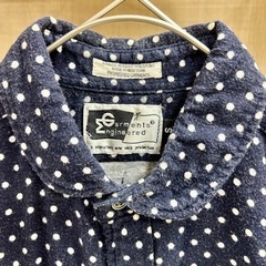 エンジニアードガーメンツ　ポルカドットラウンドカラーシャツの画像
