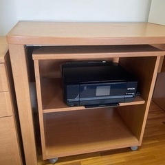 デスク　デスク　事務机　サイドチェスト　3点セットの画像