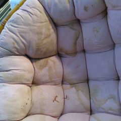 【お譲り済】カゴ製丸椅子　差し上げます！の画像