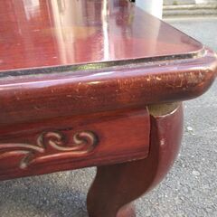 【無料】赤塗折りたたみ机(木製)　差し上げます！の画像