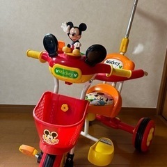 ミッキー　手押し棒付　三輪車 の画像
