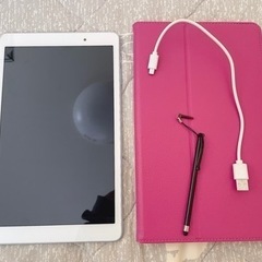 au Qua tab 02 エアリーブルー カバー タッチペン ...