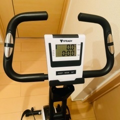 【お譲り先決定】STEADY スタディ　フィットネスバイク　背もたれ付き　折りたたみ式　エアロバイク　ST120の画像
