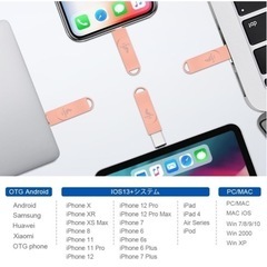 128GB usbメモリ 3.0高速４in1 Phone usbメモリー IOS Android PC 人気 USB 両面挿しスマホ USB メモリー USB iPhone対応 フラッシュドライブ Android パソコン対応 OTG Android USB Phone iPad iPodの容量不足解消 の画像