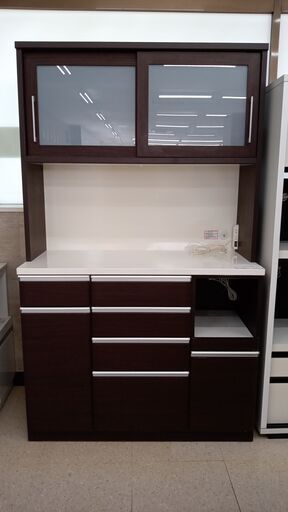 店長値引き★ジモティ割あり★ NITORI レンジボード ブラウン H201×D50×W119.5 クリーニング済み TJ5708