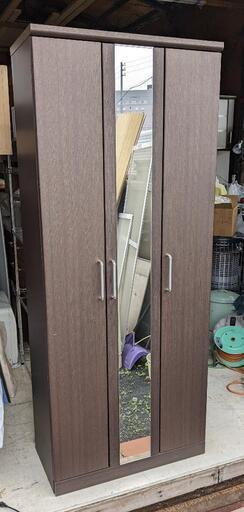 ミラー付き　シューズボックス　ショコラ　SHOCORA　靴箱　下駄箱　シューズラック