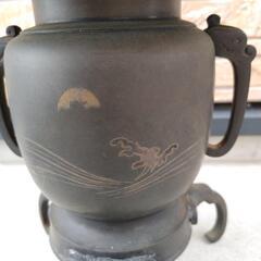 花器 薄端 アンティーク 銅製 花生けの画像