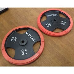 ♪IROTEC/アイロテック ウェイトプレート 20kg×2枚 レギュラー ラバー