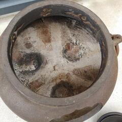 茶釜 鉄器 風炉釜 アンティーク 茶道具の画像