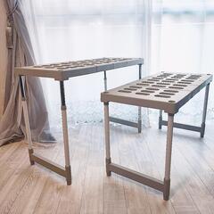 【お受渡者決定】押入れ整理棚 幅80.5-92.5 奥行37 高さ47-73cm 2個組 ハイタイプ整理棚 コの字 コの字ラック 押入れ 収納 押入れ収納 押入れラック クローゼット 収納棚 収納ラック 山善 YAMAZENの画像