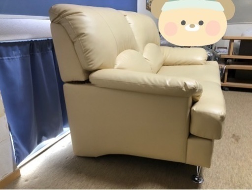 【美品】ソファ ベージュ色 震災の整理