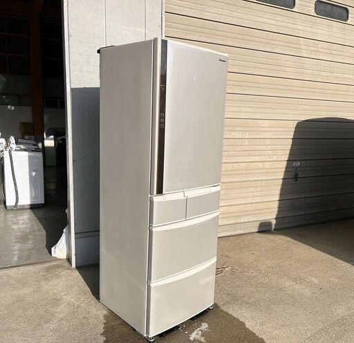 ファミリー向け 5ドア冷蔵庫 411L パナソニック NR-E412V-N 2017年製 製氷機能付 中古動作品 クリーニング済み