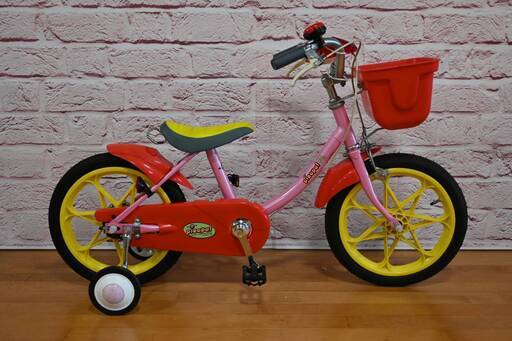 【完売御礼】デキ16型 picopal 新古 幼児用自転車 赤ピンク色