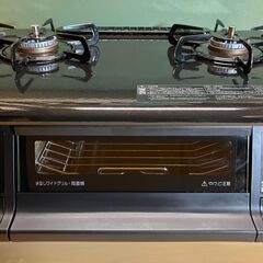 パロマ ガステーブル（プロパンガス・LPG用）エブリシェフ ブラック IC-735WA-R（右強火力）2019年製の画像