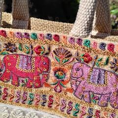 トートバッグ　ジュートバッグの画像