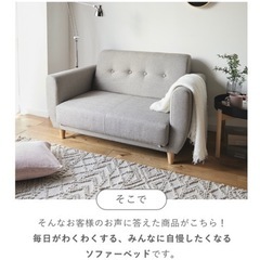 新品未使用ソファーベッドの画像