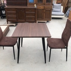 2人用スクエアダイニングテーブルセット サイズ75cm×75cm...