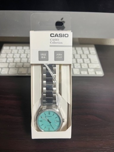 新品 CASIO Collection グリーンカラー デイトアナログモデル