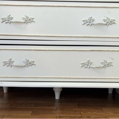 アンティーク調 チェスト マホガニー ヴィンテージ アイボリー タンス