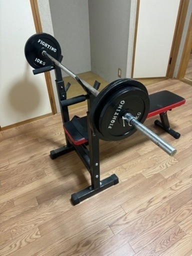本日14時までに取りに来て頂ける方。スポーツ フィットネス、トレーニング　ベンチプレスセット