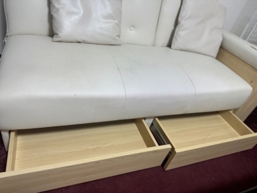 家具 3人掛けソファ(ベッド)収納付き
