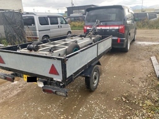 カーゴトレーラー　自作ウインチ付き　ジェット　船台架台セット