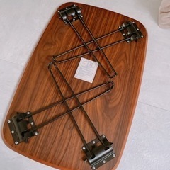 【無料・貰ってください】リビング 折れ脚ローテーブル トロン 幅60cm ダークブラウンの画像