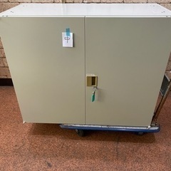 キャビネット3点セット 両開き 引き出し オフィス家具 棚 鍵付きの画像