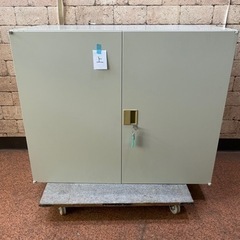 キャビネット3点セット 両開き 引き出し オフィス家具 棚 鍵付きの画像
