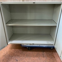 キャビネット3点セット 両開き 引き出し オフィス家具 棚 鍵付きの画像