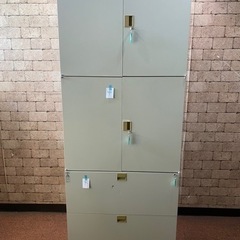 キャビネット3点セット 両開き 引き出し オフィス家具 棚 鍵付き