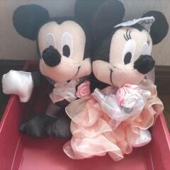 ミッキーとミニーのウェディングぬいぐるみの画像