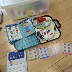 【日程調整中】こどもちゃれんじ　立体パネルブロック&デリバリーカー&お医者さんセットの画像