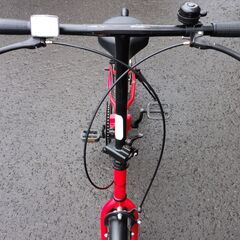 SMT 20インチ 折りたたみ自転車 レッド/赤 切替（変速）無し カギ無し