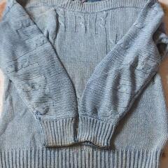 SIEMーONE　長袖・綿セーター　サイズM　模様編み　難あり の画像