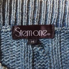 SIEMーONE　長袖・綿セーター　サイズM　模様編み　難あり の画像