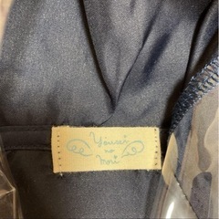 レインコート ポンチョ ネイビー 妖精の森 収納袋付きの画像