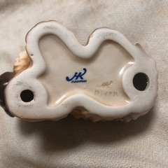 ヴィンテージ ペキニーズ 白 陶器置物 希少 希少品ペキニーズ(フォーン) 2匹陶器置物アンティーク［美品