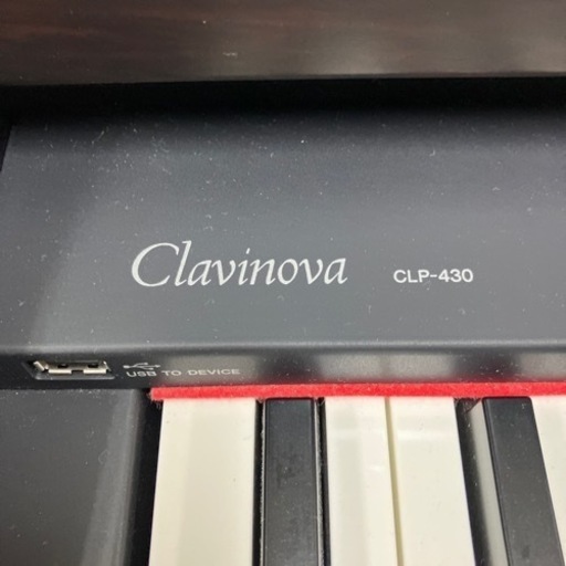 I2405-188 YAMAHA アップライト式 CLP-430R デジタルピアノ 2014年製 3本ペダル 動作確認済み