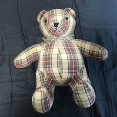 テデイベア人形珍しいチエック柄です。From England40cm