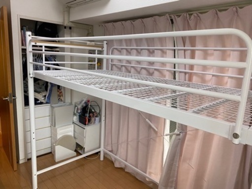 【売却済】スチール製ロフトベッド　売ります。