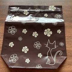 【未使用】花柄・猫柄のビニール袋　5枚セットの画像