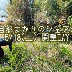 自然まかせのシェア畑　開墾DAY（体験参加OK）