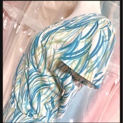 ꒰Aquascutum꒱昭和レトロ風 ワンピース 水色系 大人可愛いの画像
