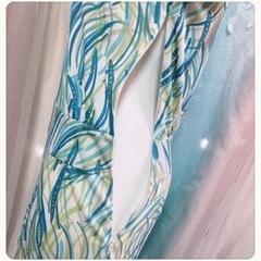 ꒰Aquascutum꒱昭和レトロ風 ワンピース 水色系 大人可愛いの画像